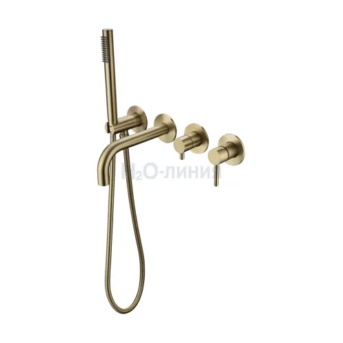 Смеситель для ванны с ручным душем Grocenberg GB5070MG Матовое золото