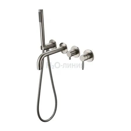Смеситель для ванны с ручным душем Grocenberg GB5070NK Никель Смеситель для ванны с ручным душем Grocenberg GB5070NK Никель