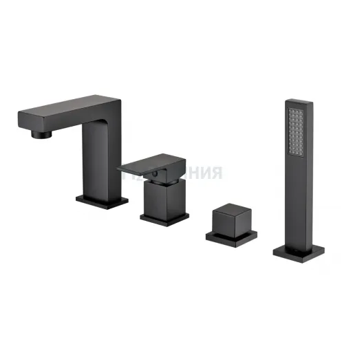 Смеситель на борт ванны Groсenberg GB6008-1 Черный матовый