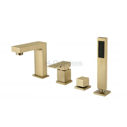 Смеситель на борт ванны Groсenberg GB6008-1 Матовое золото