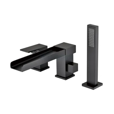 Смеситель на борт ванны Groсenberg GB6008-2 Черный матовый