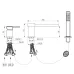 Смеситель на борт ванны Groсenberg GB6008-2 Черный матовый