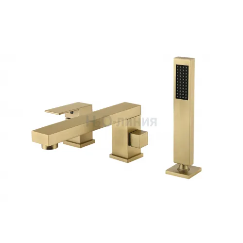 Смеситель на борт ванны Groсenberg GB6008 Матовое золото
