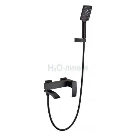 Смеситель для ванны с ручным душем Grocenberg GB8007 Черный матовый