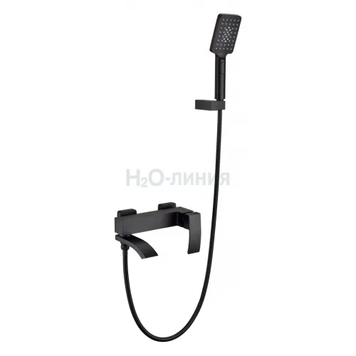 Смеситель для ванны с ручным душем Grocenberg GB8007 Черный матовый