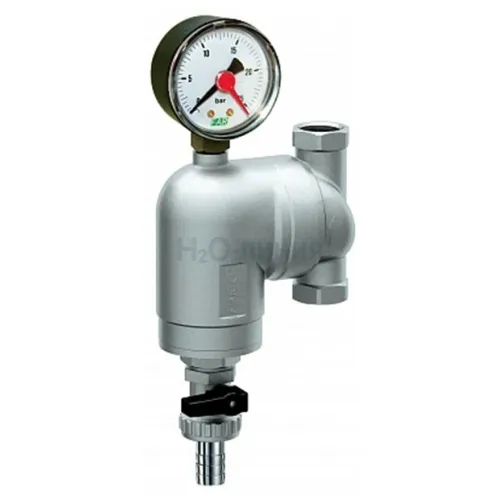 Фильтр для воды FAR 100мкм, с магнитом, с манометром, Max: 95 C, 25 бар. поворотный 3/4 ВР