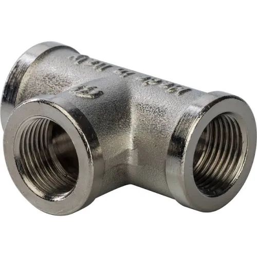 Тройник STOUT ВВ никелированный 3/8