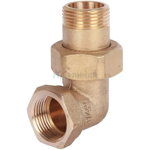 Разъемное угловое соединение STOUT американка ВН 3/4 уплотнение под гайкой o-ring кольцо