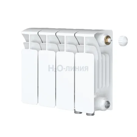 Радиатор биметаллический RIFAR BASE VENTIL 200 х 4 секции нижнее правое подключение, R-BA-200-04-VR