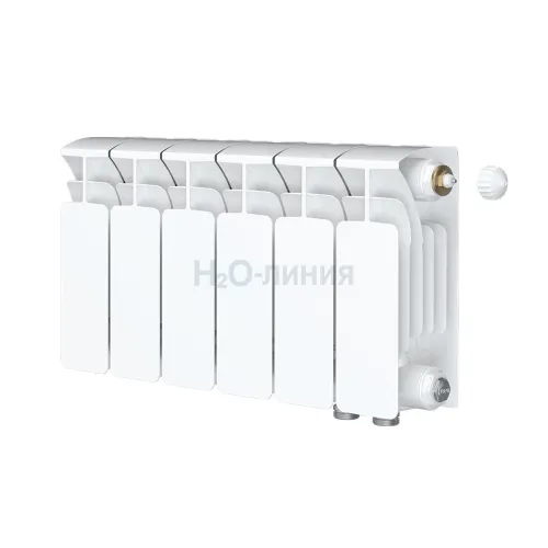 Радиатор биметаллический RIFAR BASE VENTIL 200 х 6 секций нижнее правое подключение, R-BA-200-06-VR