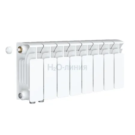 Радиатор биметаллический RIFAR BASE VENTIL 200 х 8 секций нижнее левое подключение, R-BA-200-08-VL