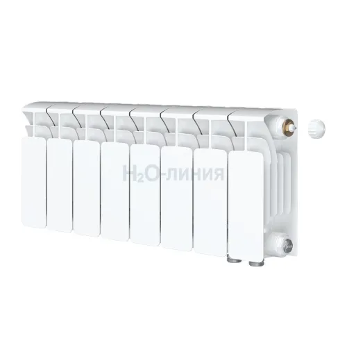 Радиатор биметаллический RIFAR BASE VENTIL 200 х 8 секций нижнее правое подключение, R-BA-200-08-VR