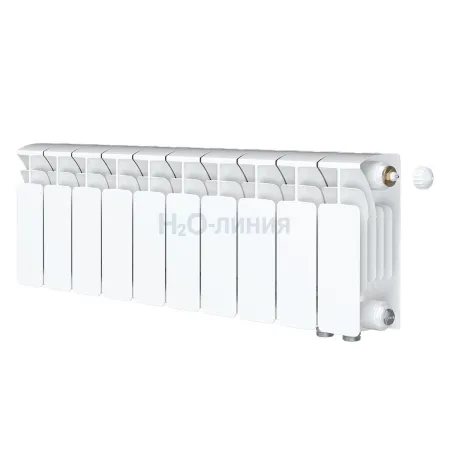 Радиатор биметаллический RIFAR BASE VENTIL 200 х 10 секций нижнее правое подключение, R-BA-200-10-VR
