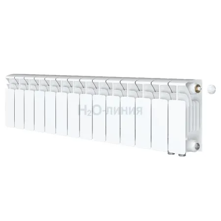 Радиатор биметаллический RIFAR BASE VENTIL 200 х 14 секции нижнее правое подключение, R-BA-200-14-VR