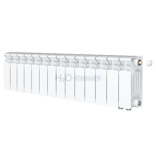 Радиатор биметаллический RIFAR BASE VENTIL 200 х 14 секции нижнее правое подключение, R-BA-200-14-VR