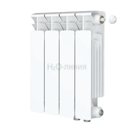 Радиатор биметаллический RIFAR BASE VENTIL 350 х 4 секции нижнее правое подключение, R-BA-350-04-VR