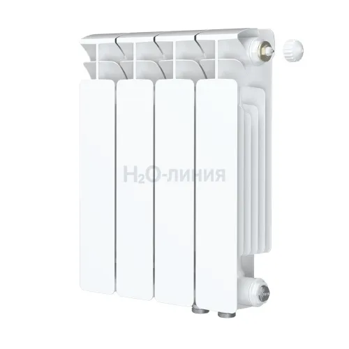 Радиатор биметаллический RIFAR BASE VENTIL 350 х 4 секции нижнее правое подключение, R-BA-350-04-VR
