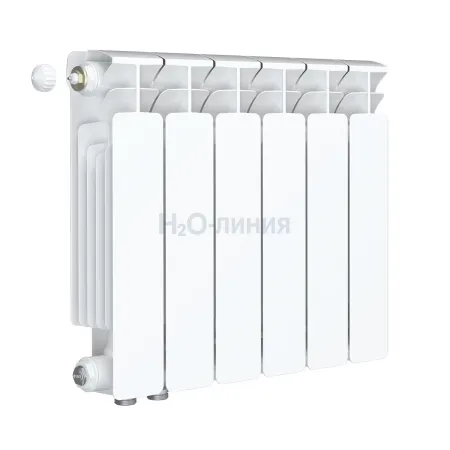 Радиатор биметаллический RIFAR BASE VENTIL 350 х 6 секций нижнее левое подключение, R-BA-350-06-VL
