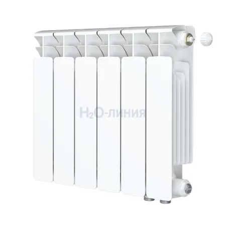 Радиатор биметаллический RIFAR BASE VENTIL 350 х 6 секций нижнее правое подключение, R-BA-350-06-VR