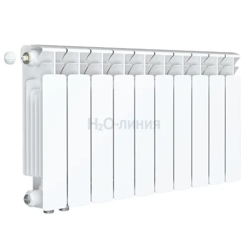Радиатор биметаллический RIFAR BASE VENTIL 350 х 10 секций нижнее левое подключение, R-BA-350-10-VL