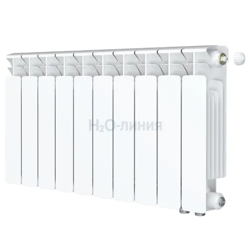 Радиатор биметаллический RIFAR BASE VENTIL 350 х 10 секций нижнее правое подключение, R-BA-350-10-VR