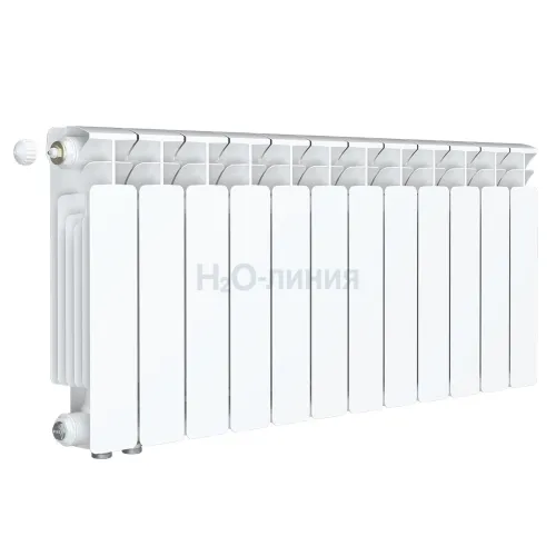 Радиатор биметаллический RIFAR BASE VENTIL 350 х 12 секций нижнее левое подключение, R-BA-350-12-VL
