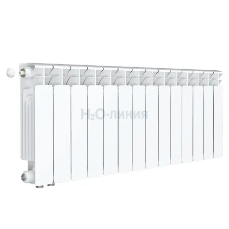 Радиатор биметаллический RIFAR BASE VENTIL 350 х 14 секции нижнее левое подключение, R-BA-350-14-VL