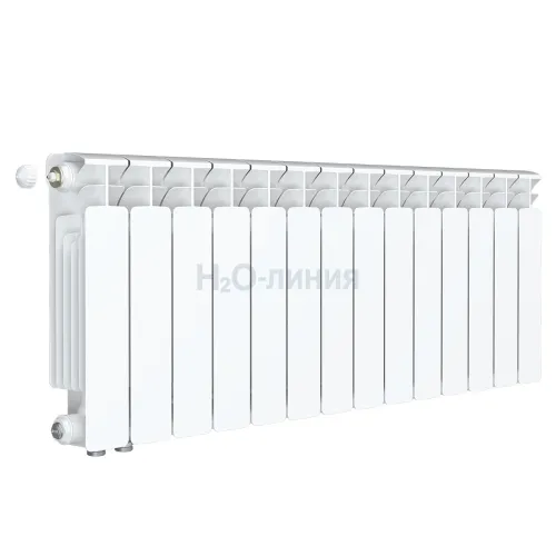 Радиатор биметаллический RIFAR BASE VENTIL 350 х 14 секции нижнее левое подключение, R-BA-350-14-VL