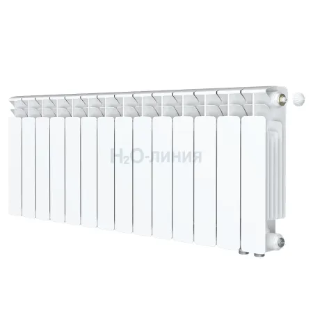 Радиатор биметаллический RIFAR BASE VENTIL 350 х 14 секции нижнее правое подключение, R-BA-350-14-VR