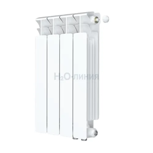 Радиатор биметаллический RIFAR BASE VENTIL 500 х 4 секции нижнее правое подключение, R-BA-500-04-VR