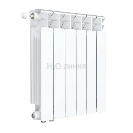 Радиатор биметаллический RIFAR BASE VENTIL 500 х 6 секций нижнее левое подключение, R-BA-500-06-VL