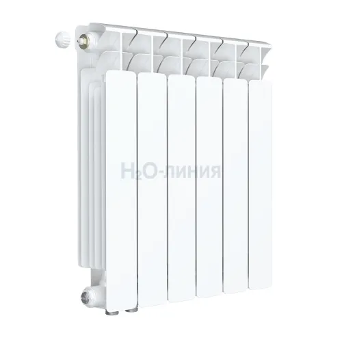 Радиатор биметаллический RIFAR BASE VENTIL 500 х 6 секций нижнее левое подключение, R-BA-500-06-VL