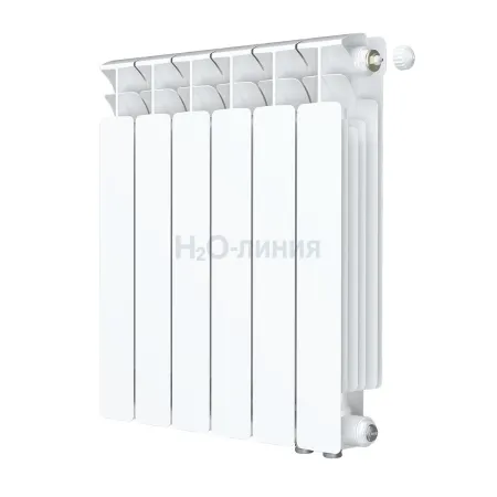 Радиатор биметаллический RIFAR BASE VENTIL 500 х 6 секций нижнее правое подключение, R-BA-500-06-VR