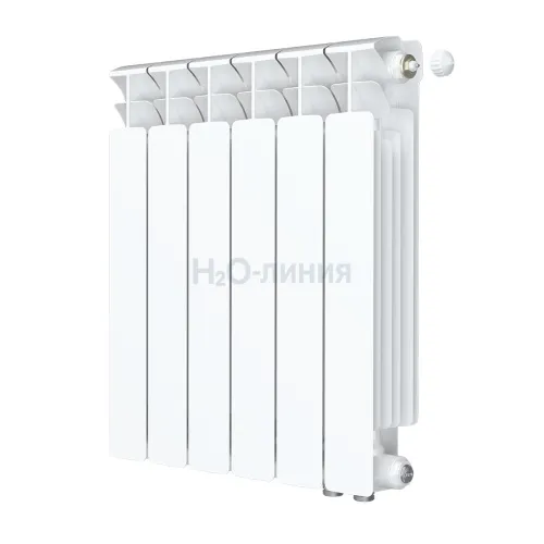Радиатор биметаллический RIFAR BASE VENTIL 500 х 6 секций нижнее правое подключение, R-BA-500-06-VR