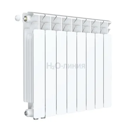 Радиатор биметаллический RIFAR BASE VENTIL 500 х 8 секций нижнее левое подключение, R-BA-500-08-VL