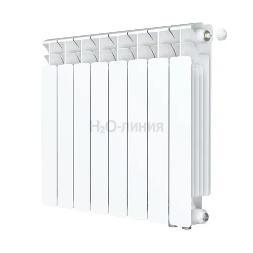 Радиатор биметаллический RIFAR BASE VENTIL 500 х 8 секций нижнее правое подключение, R-BA-500-08-VR