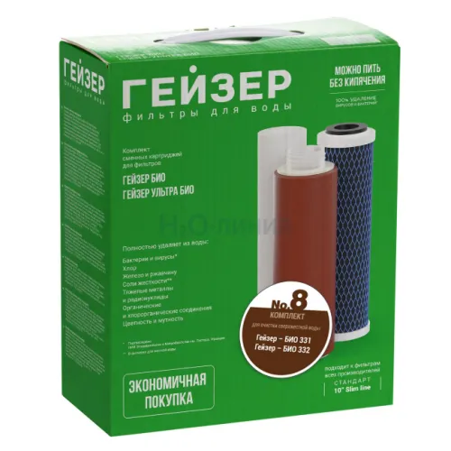 Комплект сменных картриджей №8 для Гейзер Био