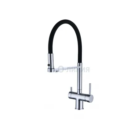 Смеситель для кухни Grocenberg GB4095 с гибким изливом Хром