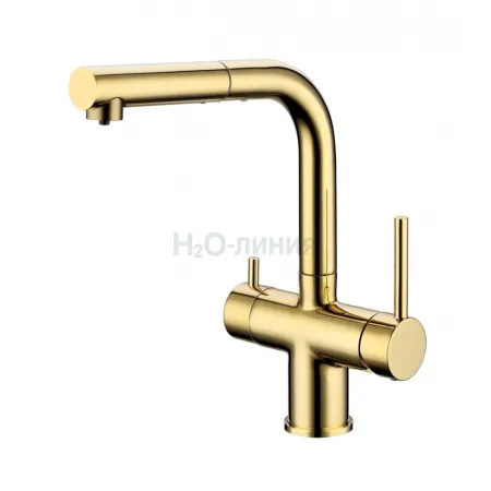 Смеситель для кухни под фильтр с выдвижным изливом GROCENBERG GB4097GO (Kerox Венгрия)