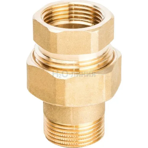 Разъемное соединение STOUT американка ВН 3/4 уплотнение под гайкой по плоскости