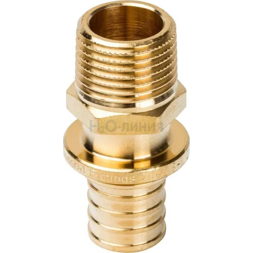 Переходник с наружной резьбой STOUT 20xR 1/2 для труб из сшитого полиэтилена аксиальный