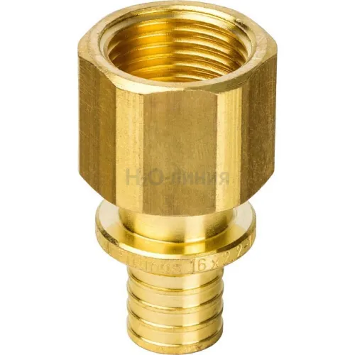 Переходник с внутренней резьбой STOUT 16xG 1/2 для труб из сшитого полиэтилена аксиальный