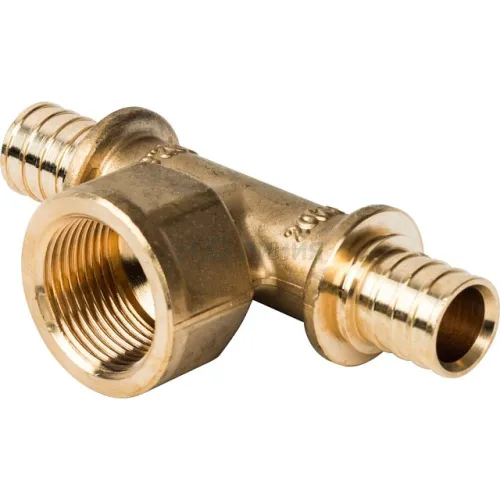 Тройник-переходник с внутренней резьбой STOUT 20xR 3/4 для труб из сшитого полиэтилена аксиальный